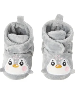 Babyschuhe im Pinguin-Design Teddykopf_Baby, Klettverschluss-KiK Onlineshop New