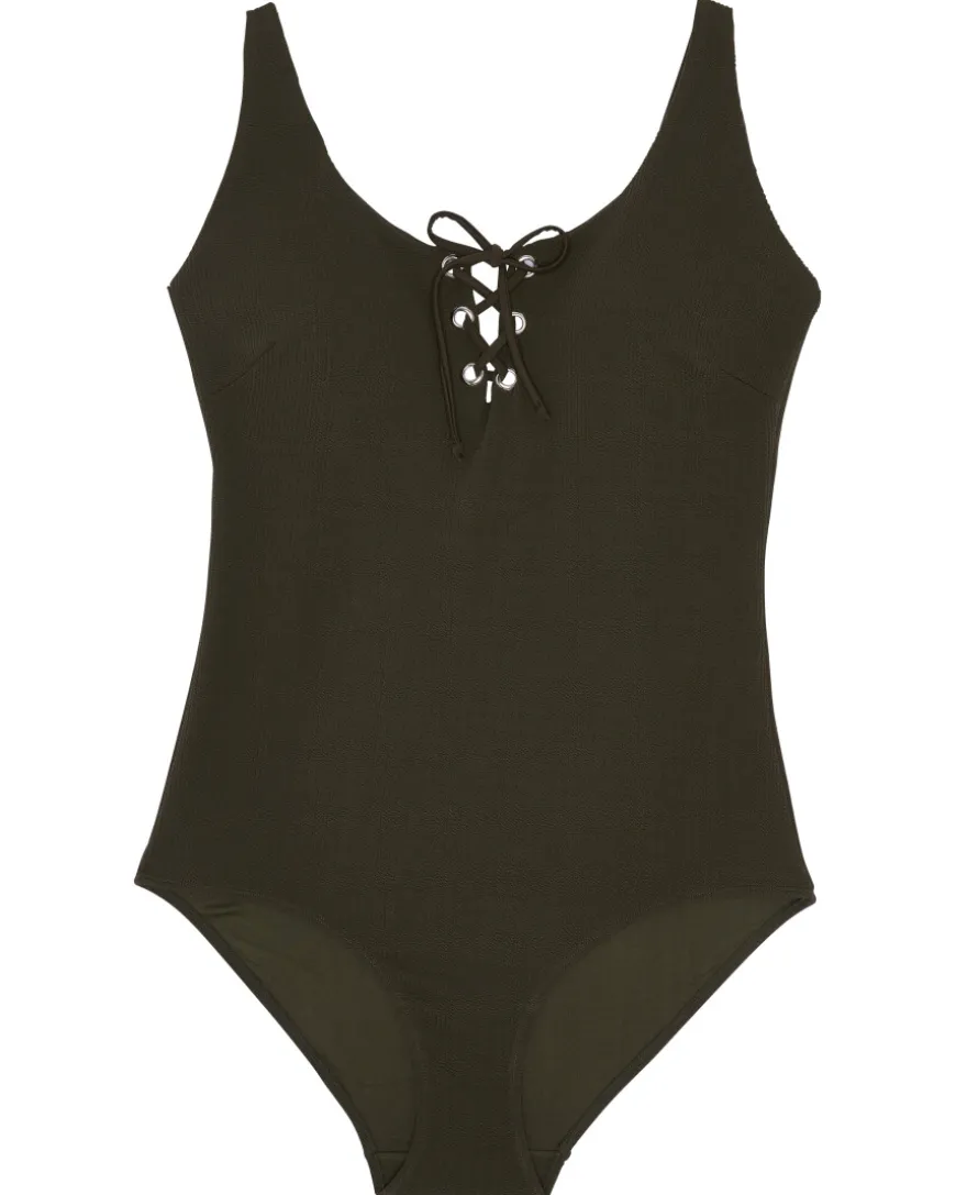 Badeanzug mit Schnürung Janina curved, verstellbare Träger-KiK Onlineshop Flash Sale