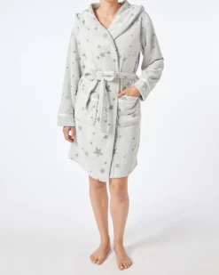 Bademantel aus Fleece Janina, verschiedene Designs-KiK Onlineshop Online