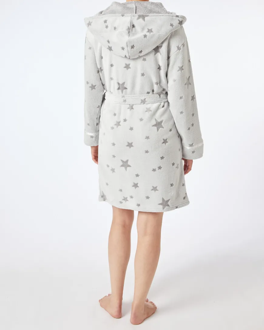 Bademantel aus Fleece Janina, verschiedene Designs-KiK Onlineshop Online