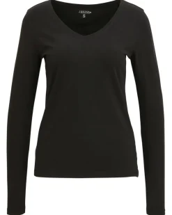 Basic Langarmshirt Janina, V-Ausschnitt-KiK Onlineshop New