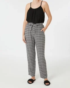 Bedruckte Pull-on-Hose Janina, mit Bindegürtel-KiK Onlineshop Best