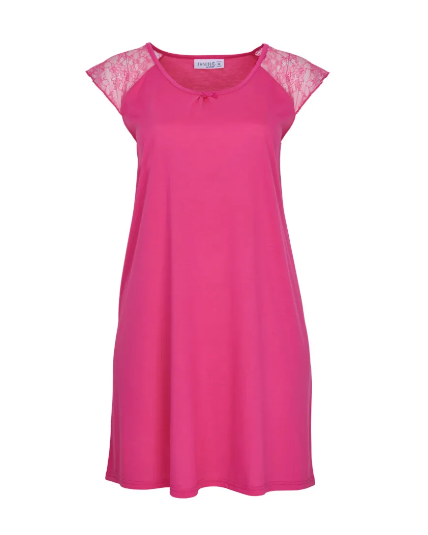 Bigshirt mit Ärmeln aus Spitze Janina curved, Rundhalsausschnitt-KiK Onlineshop Store