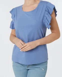 es T-Shirt Janina, Rundhalsausschnitt-KiK Onlineshop Hot