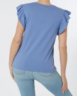 es T-Shirt Janina, Rundhalsausschnitt-KiK Onlineshop Hot