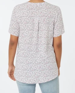 Bluse aus Viskose Janina, Y-Ausschnitt-KiK Onlineshop Online
