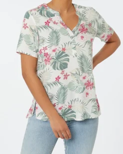 Bluse aus Viskose Janina, Y-Ausschnitt-KiK Onlineshop New