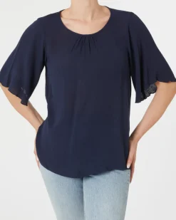 Bluse in Crinkleoptik Janina, Knopfverschluss hinten-KiK Onlineshop Cheap