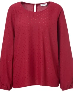 Bluse mit glitzernden Punkten Janina, Rundhalsausschnitt-KiK Onlineshop Best