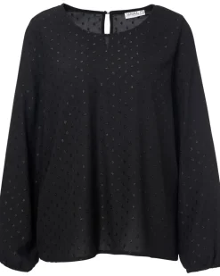 Bluse mit glitzernden Punkten Janina, Rundhalsausschnitt-KiK Onlineshop Cheap