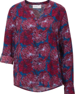 Bluse mit großen Blumen Janina, Y-Ausschnitt-KiK Onlineshop New