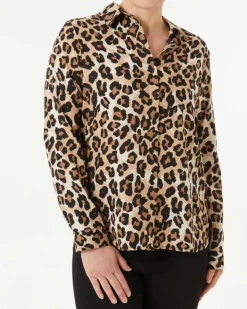 Bluse mit Leopardenmuster Janina, Knopfleiste-KiK Onlineshop Best