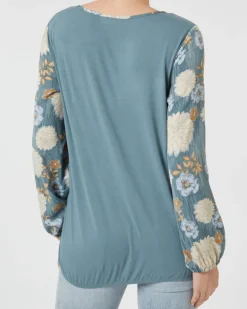 Bluse mit Rundhals Janina, elastischer Saum-KiK Onlineshop Outlet