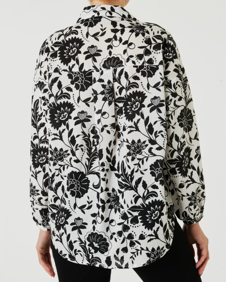 Bluse mit weiter Passform Janina, Knopfleiste-KiK Onlineshop Hot