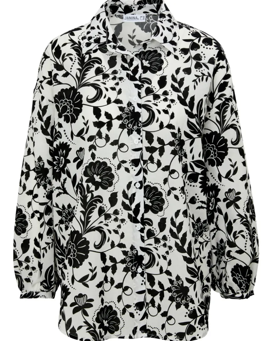 Bluse mit weiter Passform Janina, Knopfleiste-KiK Onlineshop Hot