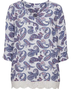Bluse Paisley Janina curved, 3/4-Arm-KiK Onlineshop Clearance