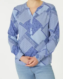 Bluse Y-Ausschnitt Janina, Vokuhila-Saum-KiK Onlineshop Discount