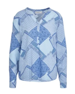 Bluse Y-Ausschnitt Janina, Vokuhila-Saum-KiK Onlineshop Discount
