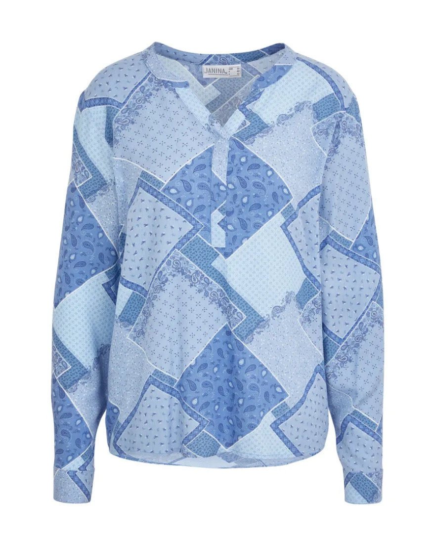 Bluse Y-Ausschnitt Janina, Vokuhila-Saum-KiK Onlineshop Discount