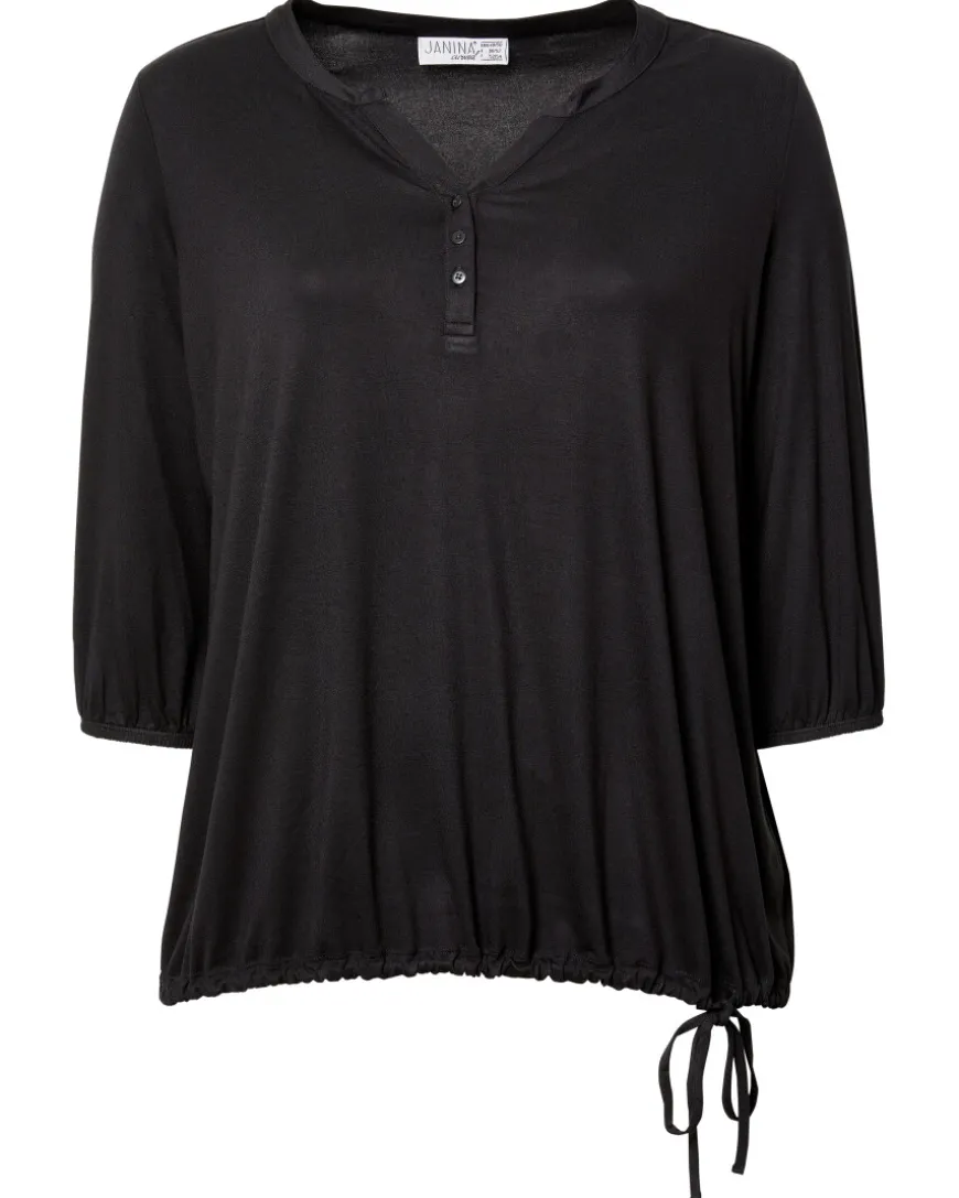 Blusenshirt mit 3/4-Arm Tunnelzug am Saum-KiK Onlineshop Cheap