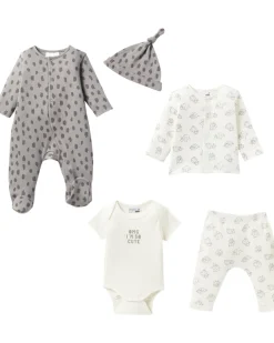 Body + Strampler + Langarmshirt + Hose + Mütze 5er-Pack, Ergee, 5-tlg. Set-KiK Onlineshop Discount