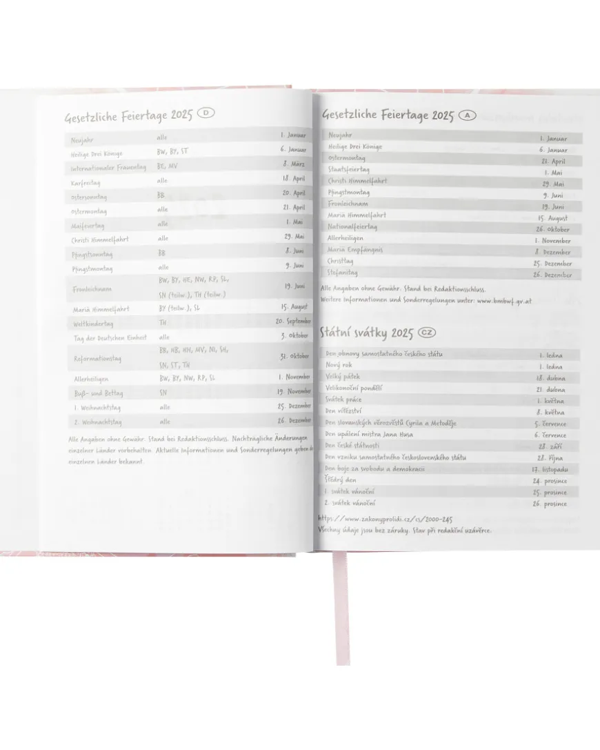 Buchkalender 2025 verschiedene Designs, ca. 21 x 14 cm-KiK Onlineshop Clearance