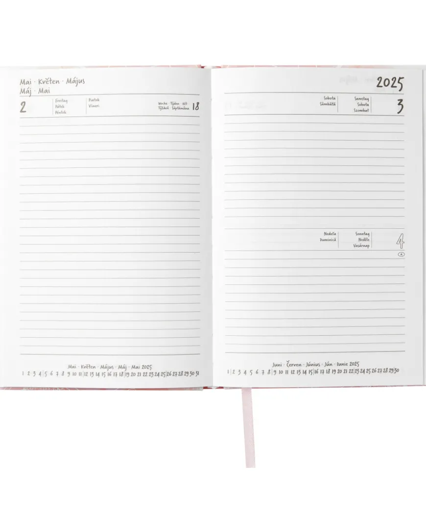 Buchkalender 2025 verschiedene Designs, ca. 21 x 14 cm-KiK Onlineshop Clearance