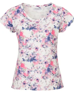 Buntes T-Shirt Janina, Rundhalsausschnitt-KiK Onlineshop Cheap