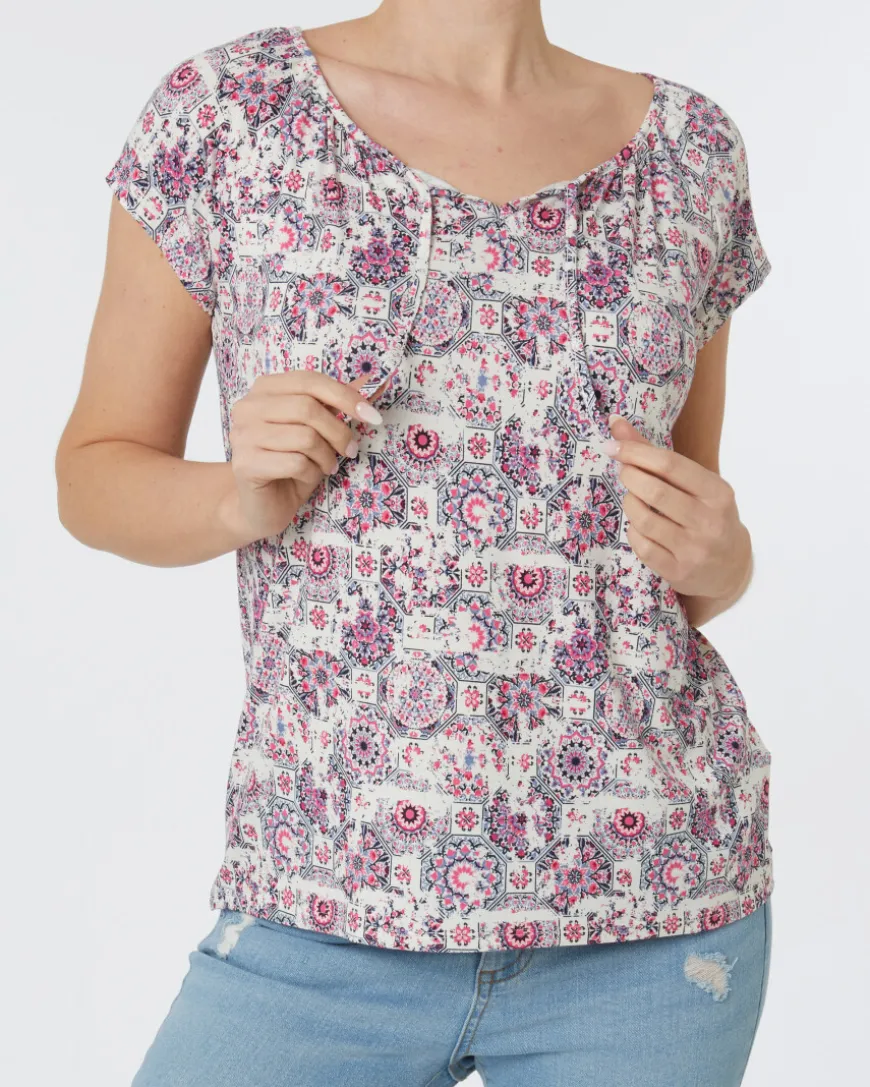 Buntes T-Shirt Janina, Rundhalsausschnitt-KiK Onlineshop Online