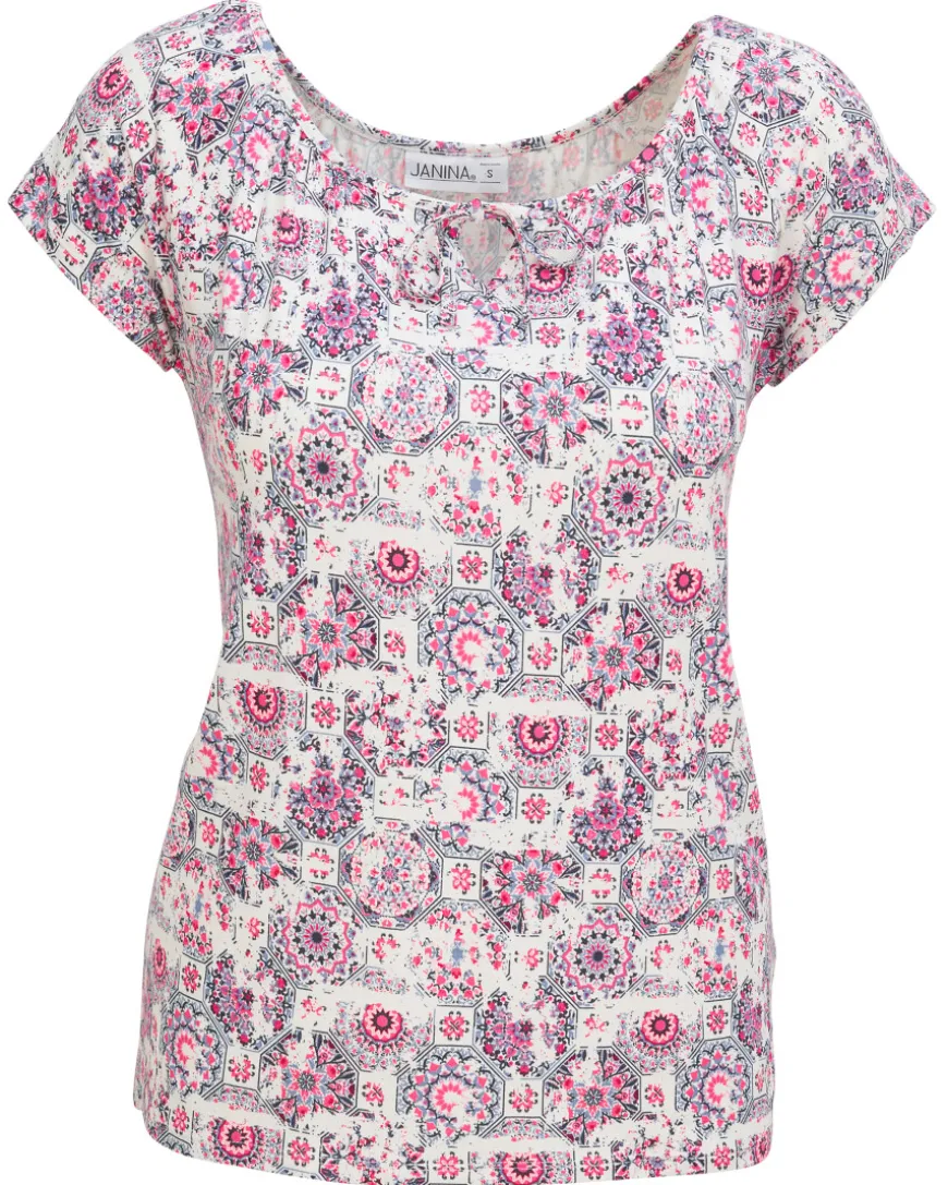 Buntes T-Shirt Janina, Rundhalsausschnitt-KiK Onlineshop Online