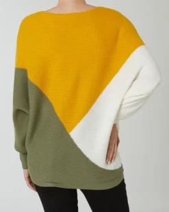 Colour-Blocking Strickpullover Janina, Rundhalsausschnitt-KiK Onlineshop Online
