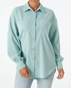 Cordhemd Oversize Janina, Knopfleiste-KiK Onlineshop Cheap