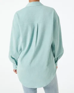 Cordhemd Oversize Janina, Knopfleiste-KiK Onlineshop Cheap