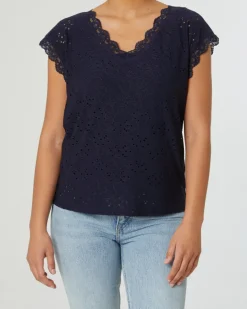 es T-Shirt Janina, Lochmuster-KiK Onlineshop Cheap