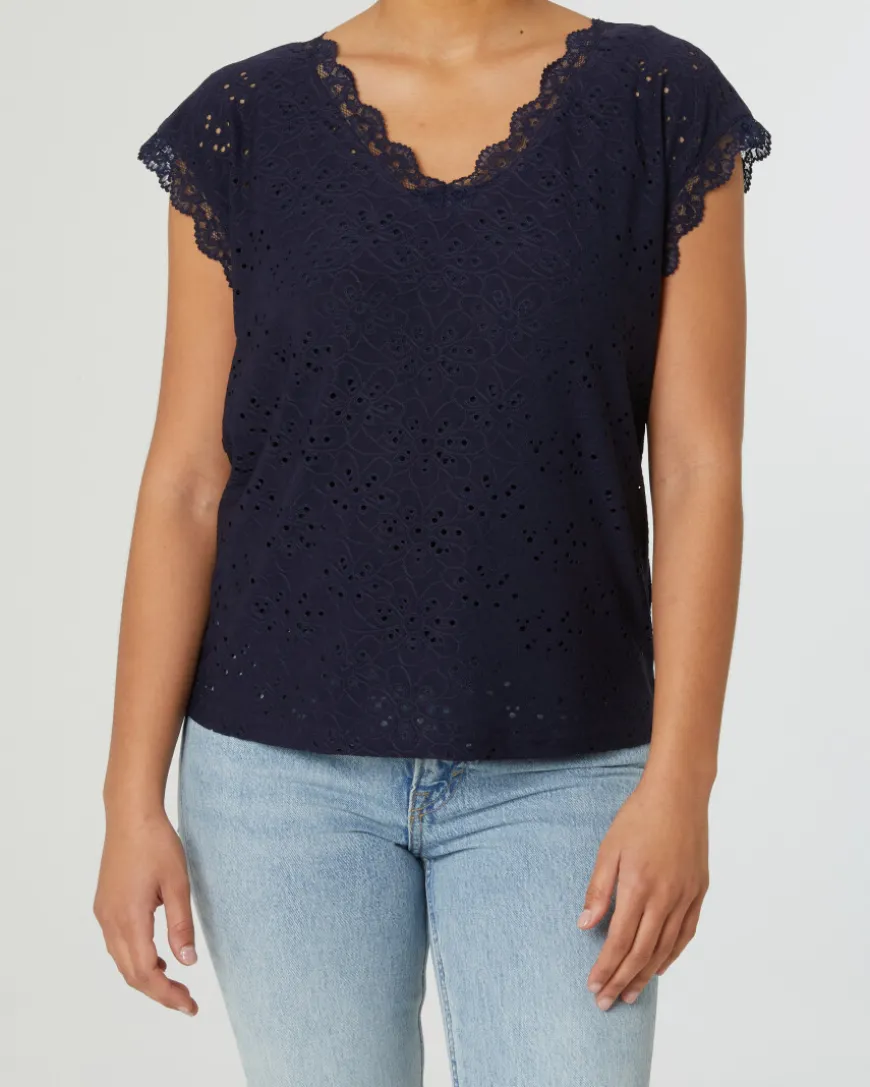 es T-Shirt Janina, Lochmuster-KiK Onlineshop Cheap