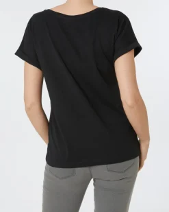 Einfarbiges T-Shirt Janina, Rundhalsausschnitt-KiK Onlineshop Outlet