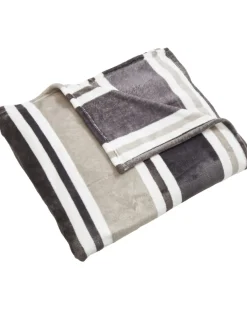 Flanelldecke mit Sreifenmuster Home & Deco, ca. 180 x 220 cm-KiK Onlineshop Clearance
