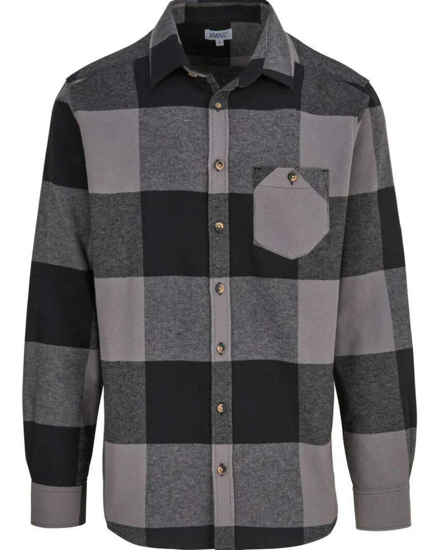 Flanellhemd Karo X-Mail, Knopfleiste-KiK Onlineshop Shop