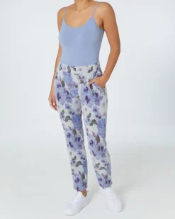 Flauschhose Blumen Janina, elastischer Bund-KiK Onlineshop Discount