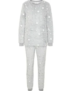 Flauschiger Fleece-Pyjama Janina, 2-tlg. Set-KiK Onlineshop Clearance