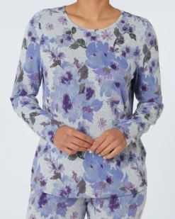 Flauschpullover Blumen Janina, Rundhalsausschnitt-KiK Onlineshop Clearance