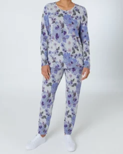 Flauschpullover Blumen Janina, Rundhalsausschnitt-KiK Onlineshop Clearance