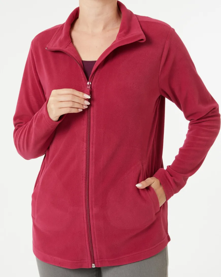 Fleecejacke mit Stehkragen Janina, Seitentaschen-KiK Onlineshop Online
