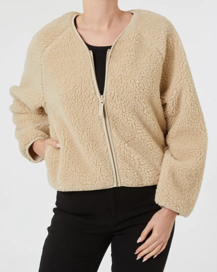 Fleecejacke Teddyfell Janina, kürzer geschnitten-KiK Onlineshop Clearance