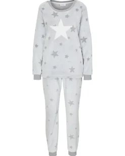 Fleece-Pyjama mit Ausbrennermuster Janina, verschiedene Designs, 2-tlg. Set-KiK Onlineshop Shop