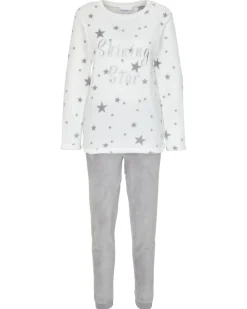 Fleece-Pyjama mit Stickerei Janina, verschiedene Designs-KiK Onlineshop Clearance
