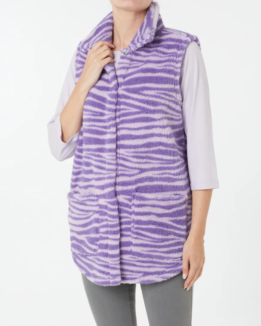 Fleeceweste mit Stehkragen Janina, Druckknopfleiste-KiK Onlineshop Flash Sale
