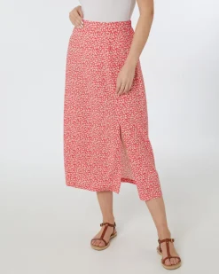 Geblümter Midirock Janina, teilelastischer Bund-KiK Onlineshop Hot