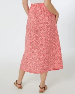 Geblümter Midirock Janina, teilelastischer Bund-KiK Onlineshop Hot