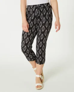 Gemusterte Hose Janina, Caprilänge-KiK Onlineshop Best Sale